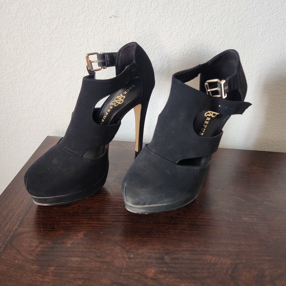 Kohl's Rock & Republic Black Platform Heels, Size: 7.5